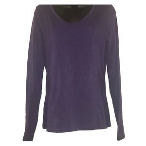 Cynthia Rowley Long Sleeve Purple Tee- Size Large